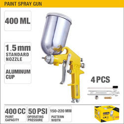 UYUS TOOLS Πιστόλι Βαφής Αέρος 1.5mm με Αλουμινένιο Δοχείο 400ml