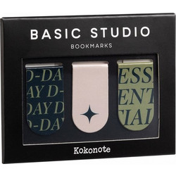 Σετ με 3 Μεταλλικούς Σελιδοδείκτες KOKONOTE BASIC STUDIO Pistachio Pesto