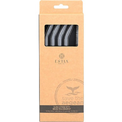 Estia 01-39219 Καλαμάκια Γυάλινα με Βουρτσάκι 4τμχ