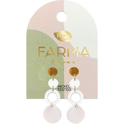 Farma Bijoux Γυναικεία Σκουλαρίκια Κρεμαστά Επιχρυσωμένα 10169422