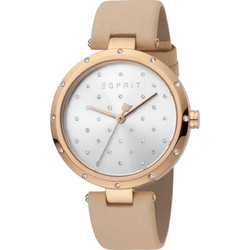 Esprit Γυναικείο Ρολόι με Μπεζ Δερμάτινο Λουράκι ES1L214L0035