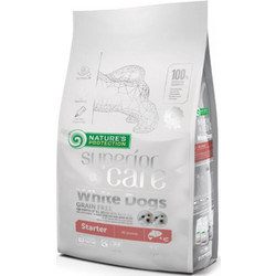 Nature's Protection Superior Care White Dogs Grain Free Starter All Breeds with Salmon 1.5kg