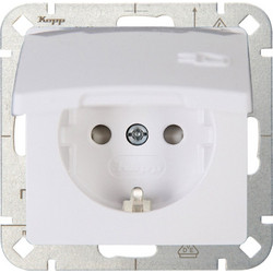 Πρίζα Ρεύματος Μονή Με Καπάκι HK05 920802008 16A 250V White Kopp