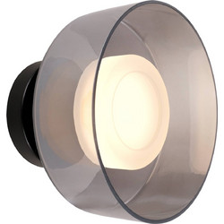ΦΩΤΙΣΤΙΚΟ ΑΠΛΙΚΑ 7W 3000K 220-240V ΜΑΥΡΟ+SMOKED ΓΚΡΙ D200xW140mm IP20 ETERNITA MY LIGHTS