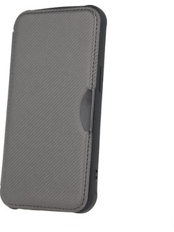 Tel1 Samsung Galaxy S23 FE 5G Razor Carbon Θήκη Βιβλίο - Silver