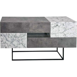 Artekko Eros Anthracite Μπουφές MDF/Μέταλλο Γκρι/Λευκό (145x40x82)cm