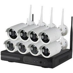 Κάμερες Ασφαλείας WiFi 8x IP Full HD kit NVR Jortan Ασύρματο Σετ
