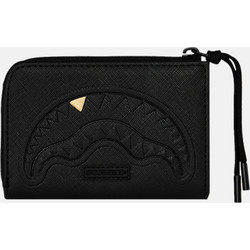 Sprayground Blacked Out Embossed Gold Tooth Wallet W9328 BLACK-GOLD