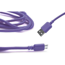 Καλώδιο σύνδεσης Ancus USB σε Micro USB με Ενισχυμένες Επαφές Braided Μώβ 1m 05023