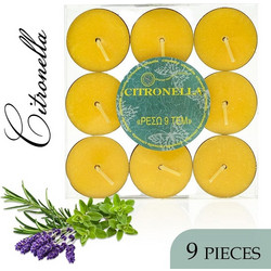 9 Τεμάχια Κεριά Ρεσώ - Άρωμα Citronella