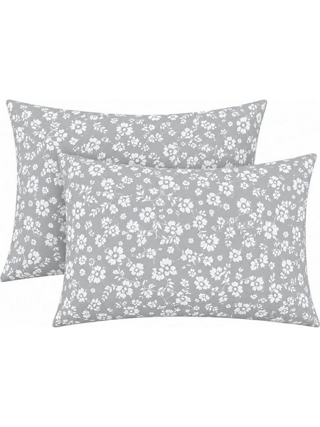 Μαξιλαροθήκες Emily (Σετ 2τμχ) Grey Astron 52 X 72 100% Βαμβάκι