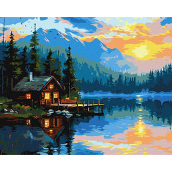 Ζωγραφική με Νούμερα Ideyka painting ''Lakeside Coziness art-selena-ua'' 312011