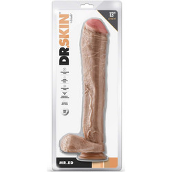 Blush Dr. Skin Mr. Ed Ρεαλιστικό Dildo με Βεντούζα & Όρχεις 33cm Flesh