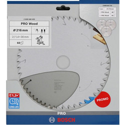 Bosch Powertools PRO Wood Kreissageblatt 216 mm (3 Stuck, Promo-Pack)
