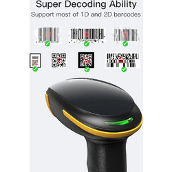 Inateck Scanner Χειρός Ασύρματο με Δυνατότητα Ανάγνωσης 2D και QR Barcodes BCST-23-BK
