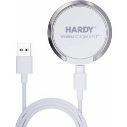3mk Hardy Ασύρματος Φορτιστής Qi Pad 15W White