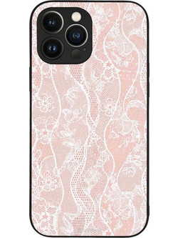 Sonique Diva Series Back Cover Ροζ Δαντέλα (iPhone 13 Pro Max)