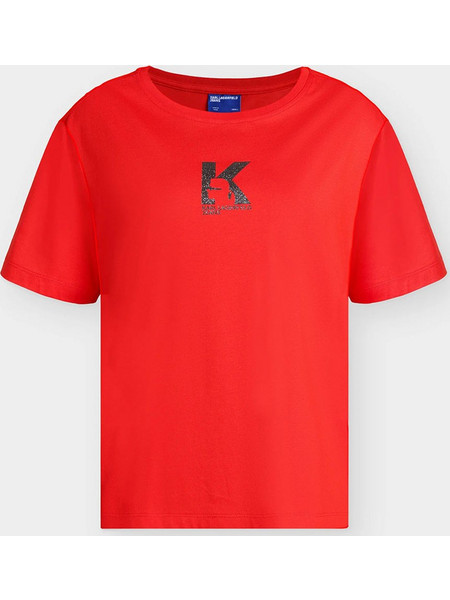 KARL LAGERFELD KLJ REG K LOGO TEE B3W17018-433 Red