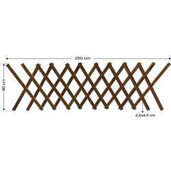 ΞΥΛΙΝΟΣ ΦΡΑΧΤΗΣ ΑΝΟΙΓΟΜΕΝΟΣ PREMIUM 250X80 CM-TESIAS GROUP