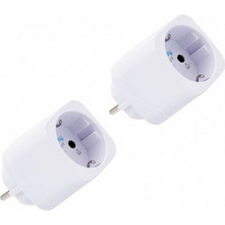2-Pack Shelly Plug M Gen3 Αντάπτορας Σούκο Wi-Fi/BT 13A με Μέτρηση Κατανάλωσης & Matter Λευκό