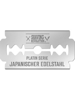 SHAVING REVOLUTION Ξυράφια διπλής άκρης, συσκευασία 100 λεπίδων από πλατίνα, ιαπωνικό ανοξείδωτο ατσάλι