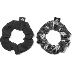 adidas Hair Scrunchies Thin Black & White Λαστιχάκια Μαλλιών Mαύρο / Λευκό