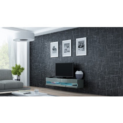 Cama Meble Έπιπλο Τηλεόρασης με Φωτισμό Led Μ140xΠ30xΥ40cm Vigo NEW