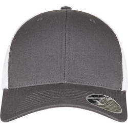 Flexfit Ανδρικό Καπέλο Jockey με Δίχτυ Snapback Υφασμάτινο Ανθρακί Λευκό 110MT-02706