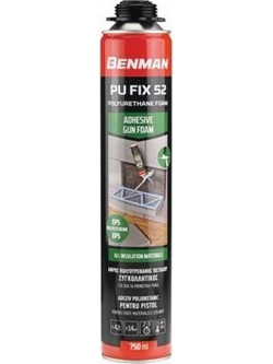 ΠΟΛΥΟΡΕΘΑΝΗ ΑΦΡΟΣ PU FIX52 ΠΛΑΚΩΝ BENMAN ΠΙΣΤΟΛΙΟΥ 750ML