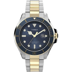 Timex Harborside Ανδρικό Ρολόι με Ασημί Χρυσό Μεταλλικό Μπρασελέ TW2V42000
