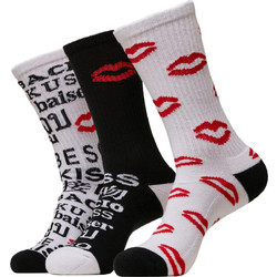 Kiss Socks 3-Pack black/white/red