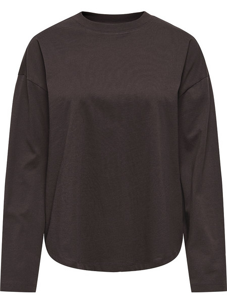 ONLY ONLHAPPY L/S O-NECK TEE CC JRS 15382111-Coffee Bean DarkBrown