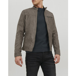 Jack & Jones Ανδρικό Μπουφάν Δερματίνη Σοκολατί 12147218