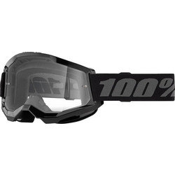 ΜΑΣΚΑ MOTOCROSS ΜΑΥΡΗ/ΓΚΡΙ ΣΚ. 100% STRATA 2