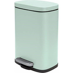 Spirella 05392.011 Χαρτοδοχείο Μεταλλικό 5lit AKIRA, Ice Green Mat