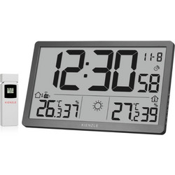 KIENZLE Jumbo NEO LCD Weather Wall Clock grey