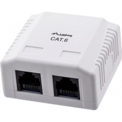 Lanberg OU6-0002-W outlet box RJ-45 White OU6-0002-W