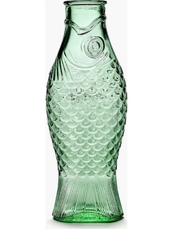 Καράφα Fish & Fish - Γυάλινη Ανοιχτό Πράσινο L10.6 x W7.5 x H29 cm SERAX
