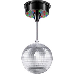 Premium Λάμπα Disco Ball Κρεμαστή Περιστρεφόμενη με Πολύχρωμα Φώτα O21x32cm