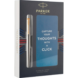 Parker Σετ Γραφείου με Σημειωματάριο και Στυλό Jotter Stainless Steel GT 2τμχ