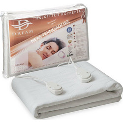 Dream Elegant 900005 Ηλεκτρική Διπλή Κουβέρτα με Χρονοδιακόπτη Λευκή 120W 155x140cm