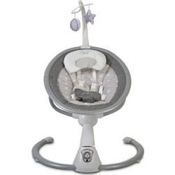 Cangaroo Cloud Relax Μωρού Κούνια με Μουσική έως 9kg Grey Stars