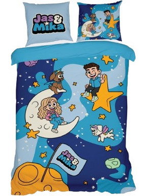 FIRSTGRADE - Jas&Mika Bedsheet Blue - 140 x 200 cm (26-JM-BEDSHEET-BLUE)