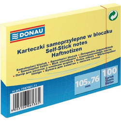 Αυτοκόλλητες Σημειώσεις Donau 105x76mm 100φ. Κίτρινο 7587001-11