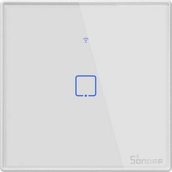 SONOFF Smart Διακόπτης T2EU1C-RF 433MHz, Αφής, Μονός, Λευκός (TX-T2EU1C-RF) (SONTXT2EU1C)