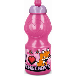 Minecraft Girls Line Πλαστικό Παγούρι 400 ml Χωρίς BPA