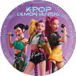 Χάρτινα Πιάτα Πάρτυ Procos K-Pop Demon Hunters 20 cm - 8 Τεμάχια (0026674)