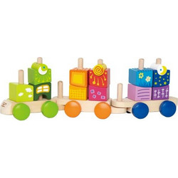 Hape Fantasia Blocks Train (E0417A) -Τρενάκι Ατελέιωτης Φαντασίας Με Μοναδικά Σχήματα Που Μετατρέπονται Από Αυτοκίνητα Σε Τρένα - 17Τεμ
