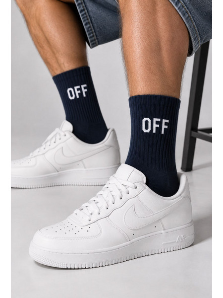 ΑΘΛΗΤΙΚΕΣ ΚΑΛΤΣΕΣ SOCK-ING SLOGAN FUCK OFF - Μπλε Σκούρο