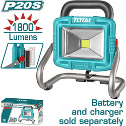 TOTAL ΕΠΑΓΓ. ΠΡΟΒΟΛΕΑΣ LED ΜΠΑΤ. Li-ion 20V / 1800 Lumnens ΧΩΡΙΣ ΜΠΑΤΑΡΙΑ & ΦΟΡΤΙΣΤΗ (TWLI2025)